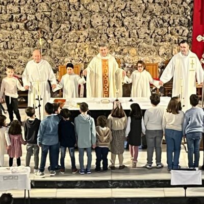 Nueve niños reciben el Bautismo en Borja en la Fiesta del Bautismo del Señor
