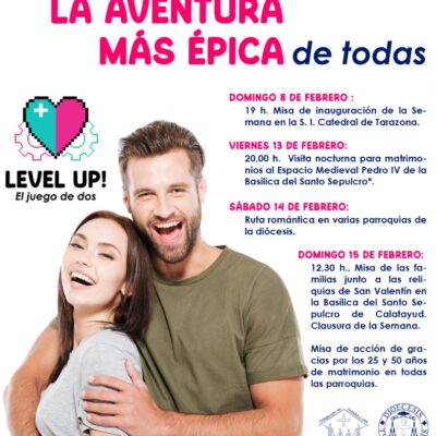 La Diócesis de Tarazona celebra la Semana del Matrimonio 2026 con el lema “LEVEL UP! El juego de dos”