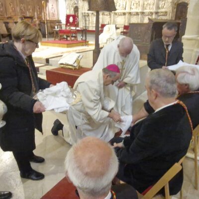 Misa de la Cena del Señor en la catedral de Huesca