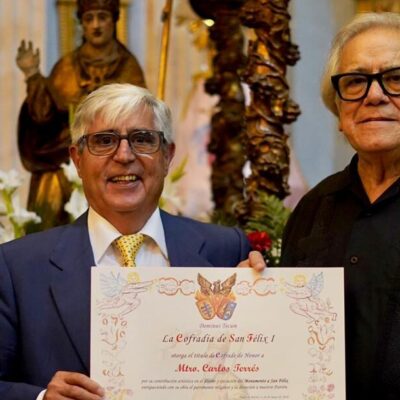 Morés reconoce al Maestro Carlos Terrés como Cofrade de Honor de la Cofradía de San Félix