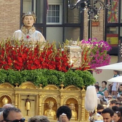 Huesca celebra la solemnidad de san Lorenzo con la procesión y misa pontifical