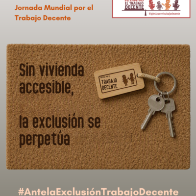 Las diócesis aragonesas celebrarán la Jornada por el Trabajo Decente con gestos propios contra la exclusión